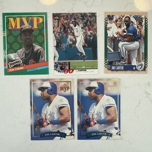 Joe Carter baseball card lot Of 5 Cards